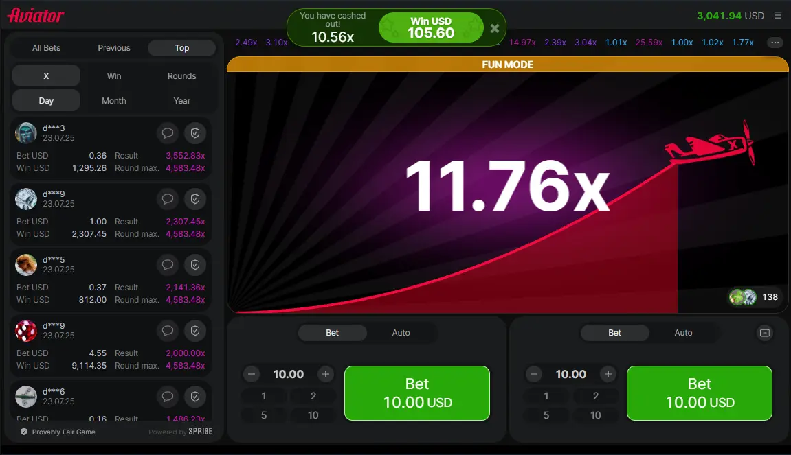 Play Aviator for Free