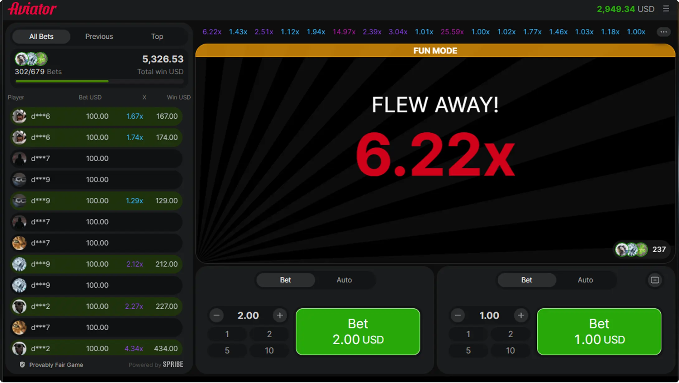Aviator Crash Game by Spribe